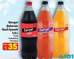 SARIYER ŞEKERSİZ GAZLI İÇECEK KOLA/MANDİLANA/PORTAKAL 1,5 L fiyat ve kampanya bilgisi